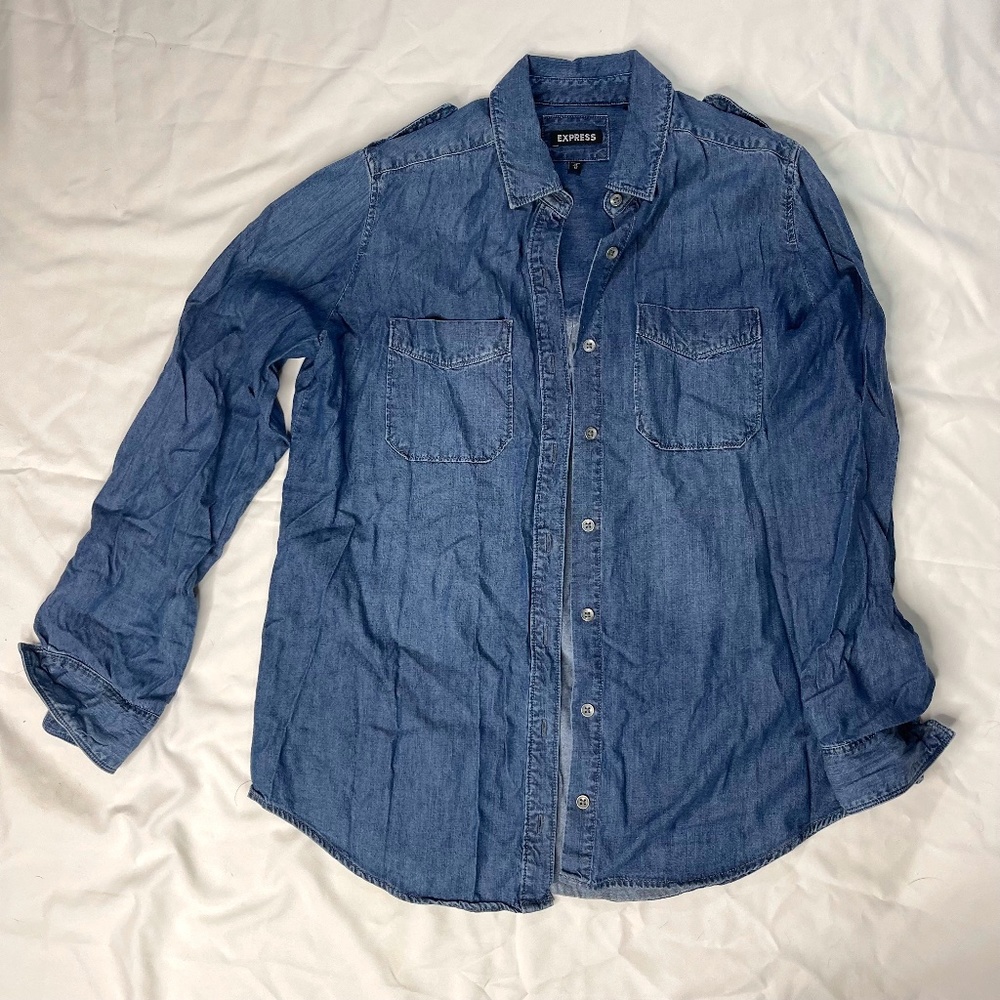 Express Denim Button Down